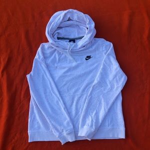 Nike turtleneck hoodie with pink speckled print